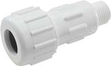 NDS CPA-1500 Pipe Adapter, 1-1/2 in, Compression x MPT, PVC, White, SCH 40 Schedule, 150 psi Pressure