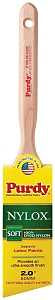 Purdy Nylox Glide 144152220 Angular Trim Brush, 2 in W, 2-11/16 in L Bristle, Nylon Bristle, Fluted Handle