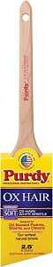 Purdy Ox-O-Angular 144296025 Angular Trim Brush, 2-1/2 in W, 2-3/8 in L Bristle, Ox Hair Bristle, Rat Tail Handle