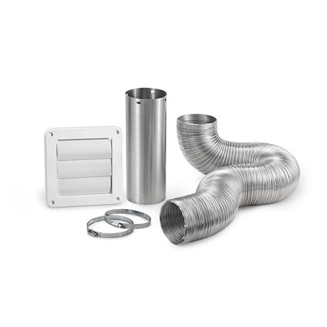 Lambro 1379W-R Wall Louvered Vent Kit, Plastic, White