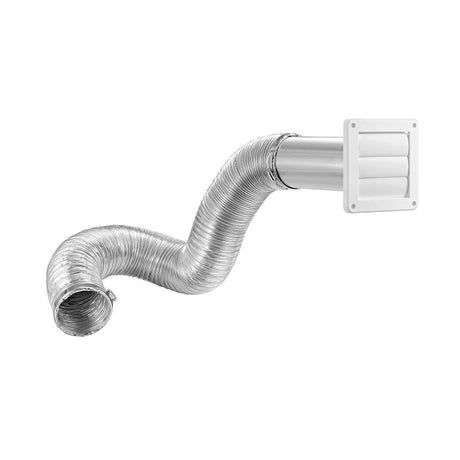 Lambro 1379W-R Wall Louvered Vent Kit, Plastic, White
