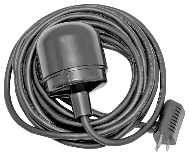 Superior Pump 92000 Float Switch, 10, 90 A, 120 V, 10 ft Cord
