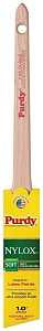 Purdy Nylox Dale 144080210 Angular Trim Brush, 1 in W, 1-15/16 in L Bristle, Nylon Bristle, Rat Tail Handle