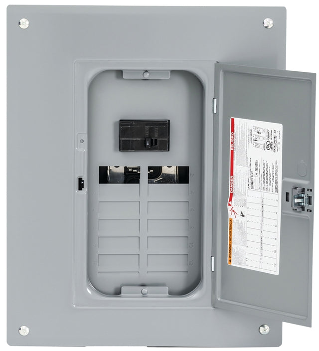 Square D HOM1224M100PC Load Center, 24 -Pole, 100 A, 12 -Space, Plug-On Neutral, NEMA 1 Enclosure