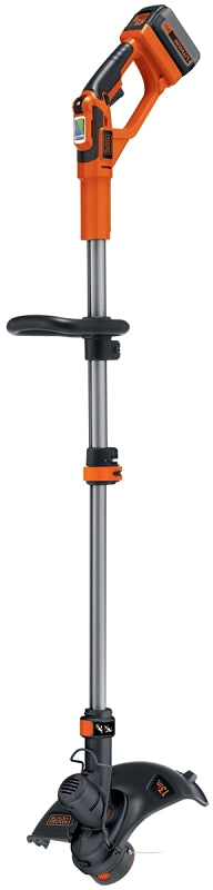 Black+Decker LST136 String Trimmer, Battery Included, 1.5 Ah, 40 V, Lithium-Ion, 1-Speed, 52 in L Shaft