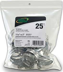 Ideal-Tridon Hy-Gear 67-6 Series 6724550 Worm Gear Hose Clamp, #24, 1 to 2 in, Stainless Steel