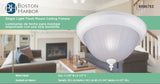 Boston Harbor F52WH01-8031-3L Ceiling Light Fixture, 0.5 A, 120 V, 60 W, 1-Lamp, A19 or CFL Lamp, Metal Fixture
