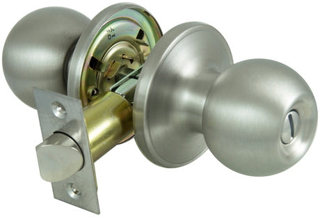 ProSource T3610V-PS Privacy Lockset, Tubular Design, Stainless Steel