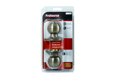 ProSource T3800V-PS Entry Knob, Brass, KW1, KA3 Keyway, 3 Grade, Pack of 3