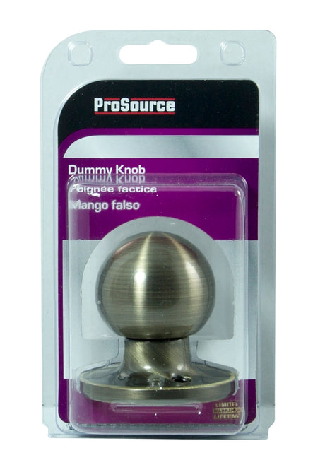 ProSource T3840V-PS Dummy Knob, T3 Design, 1-3/8 to 1-3/4 in Thick Door, Brass, 65.7 mm Rose/Base