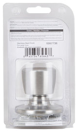 ProSource TS640V-PS Dummy Knob, Tulip Design, 1-3/8 to 1-3/4 in Thick Door, Stainless Steel, 65.7 mm Rose/Base