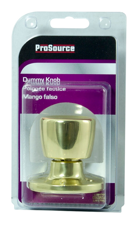 ProSource TS740V-PS Dummy Knob, Tulip Design, 1-3/8 to 1-3/4 in Thick Door, Brass, 65.7 mm Rose/Base