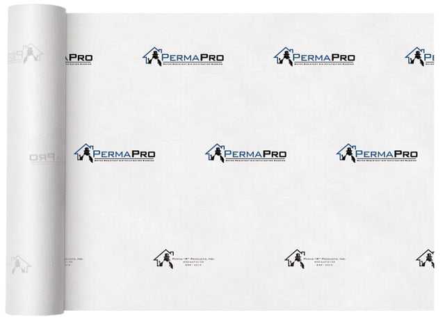 PermaPro 09195 House Wrap, 195 ft L, 9 ft W, Polypropylene, Translucent