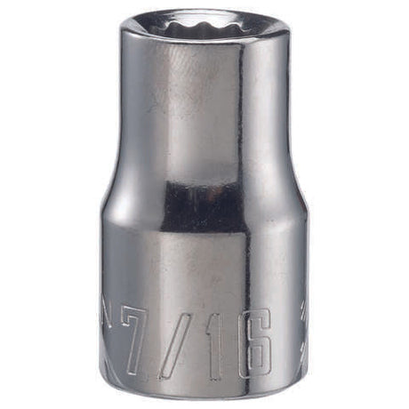 Craftsman 7/16 in. X 1/2 in. drive SAE 12 Point Standard Shallow Socket 1 pc