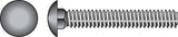 HILLMAN 3/8 in. X 6-1/2 in. L Zinc-Plated Steel Carriage Bolt 50 pk