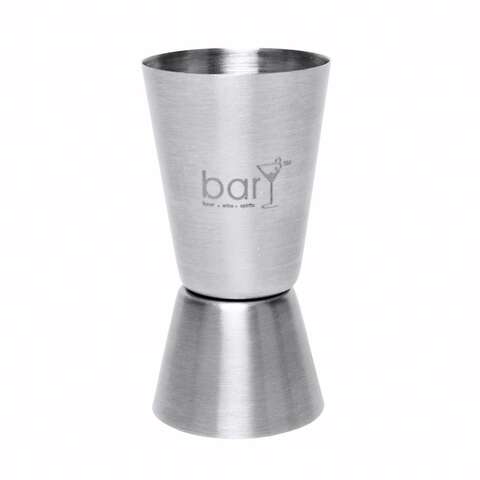 BarY3 1.5 oz Silver Stainless Steel Double Jigger