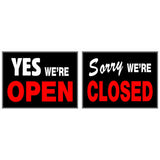 HILLMAN English Black Open/Close Sign 15 in. H X 19 in. W, Pack of 6