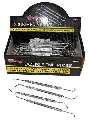 Diamond Visions Max Force Tools Double Ended Picks Stainless Steel 1 pk, Pack of 80