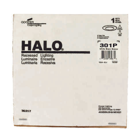 Halo Matte White 6 in. W Metal Incandescent Open Trim 75 W