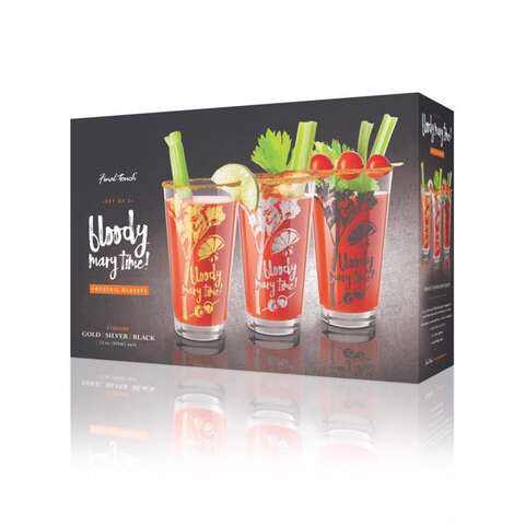 Final Touch Clear Glass Drinking Glass Set