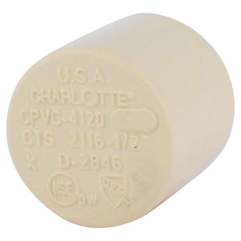 Charlotte Pipe FlowGuard 1/2 in. Hub CPVC Cap 1 pk, Pack of 25