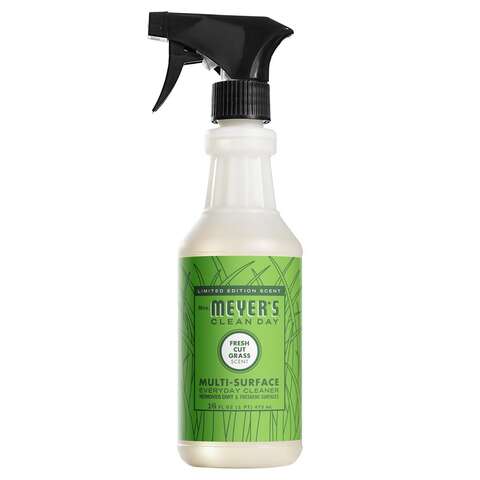 Mrs. Meyer's Clean Day Fresh Cut Grass Scent Multi-Surface Cleaner Liquid Spray 16 oz, Pack of 6