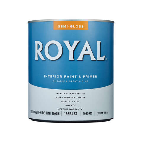 Royal Semi-Gloss Tint Base Mid-Tone Base Paint Interior 1 qt, Pack of 4