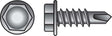 HILLMAN No. 8 X 1-1/2 in. L Phillips Hex Washer Head Sheet Metal Screws 100 pk