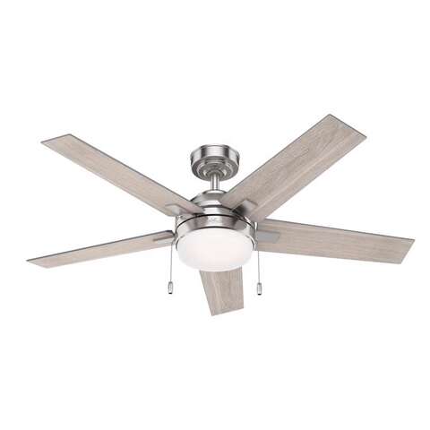 Hunter Bartlett 52 in. Brushed Nickel Silver LED Indoor Ceiling Fan