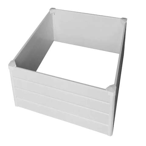 NuVue Deluxe 15 in. H X 48 in. W X 48 in. D Vinyl Wall Raised Garden Bed White