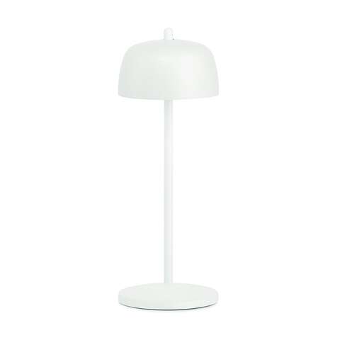 Zafferano Theta 11.8 in. Matte White Cordless Desk Lamp