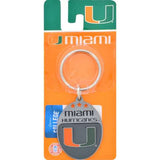 HILLMAN NCAA Tempered Steel Gray Split Ring Keychain, Pack of 3