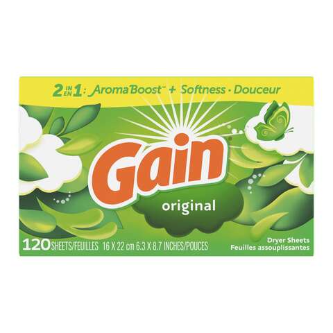 Gain Original Scent Dryer Sheets Sheets 1 pk, Pack of 6