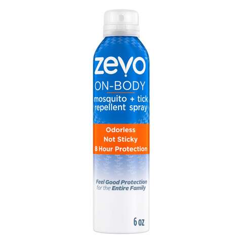 Zevo On-Body Aerosol Spray Insect Repellent Liquid For Mosquitoes/Ticks 6 oz, Pack of 6