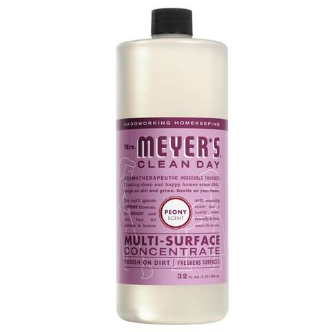 Mrs. Meyer's Clean Day Peony Scent Concentrated Multi-Surface Cleaner Liquid 32 oz, Pack of 6