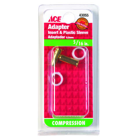 Ace 5/16 in. Compression Brass Insert and Sleeve, Pack of 5