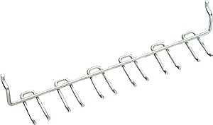 Crawford 18888 Peg Hook Rack, Steel, Silver, Zinc