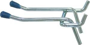 Crawford 18422 Peg Hook, 2 in Projection, 1/8 in L x 2-3/4 in W x 2 in H Dimensions, Steel, Silver