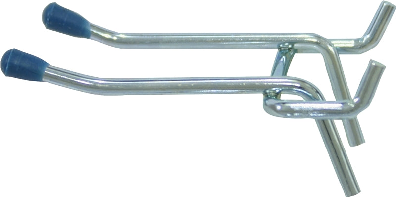 Crawford 18422 Series Peg Hook, 2 in Projection, 1/8 in L x 2-3/4 in W x 2 in H Dimensions, Steel, Silver