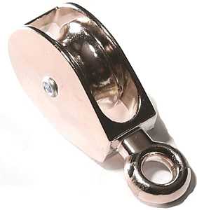 Baron C-0174ZD-1 1/2 Rope Pulley, 5/16 in Rope, 1-1/2 in Sheave, Zinc