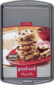 Goodcook 04021 Cookie Sheet, 15 in L, 10 in W, Steel