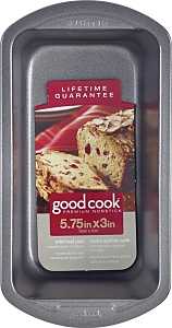 Goodcook 04024 Non-Stick Loaf Pan, 5.75 in L, 3 in W, Steel, Dishwasher Safe: Yes