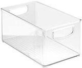 iDESIGN 64530 Stackable Kitchen Bin, Plastic, Clear, 6 in W, 5 in H, 10 in L