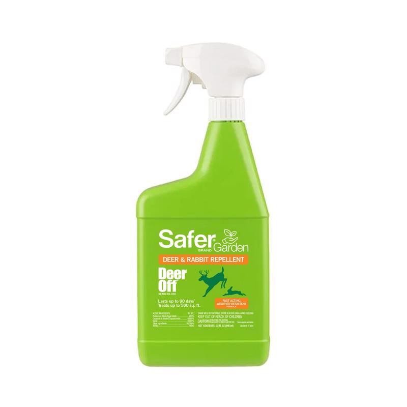 Safer Brand Deer Off Animal Repellent Liquid For Deer and Rabbits 32 oz, Pack of 6