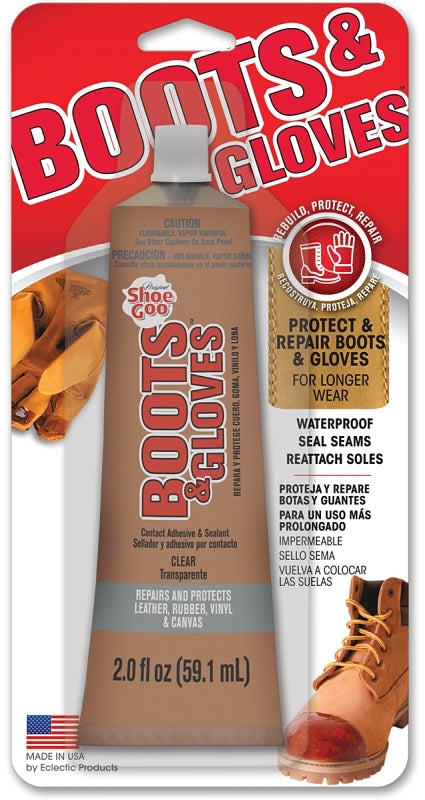 Shoe GOO 110610 Boots and Gloves Adhesive, Gel, Liquid, Clear, 2 oz