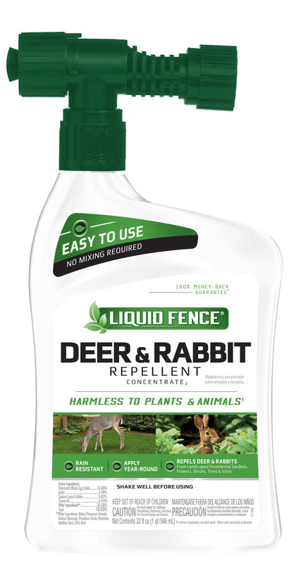 Liquid Fence Animal Repellent Liquid For Deer and Rabbits 32 oz, Pack of 6