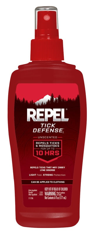 Repel HG-94240 Tick and Insect Repellent, 6 oz, Liquid, Light Yellow/Water-White, Ethanol, Picaridin, Pack of 6