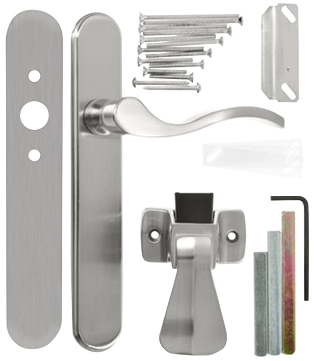 Wright Products VBG115SN Door Lever Lockset, Brass, Satin Nickel, 3/4 to 2 in Thick Door