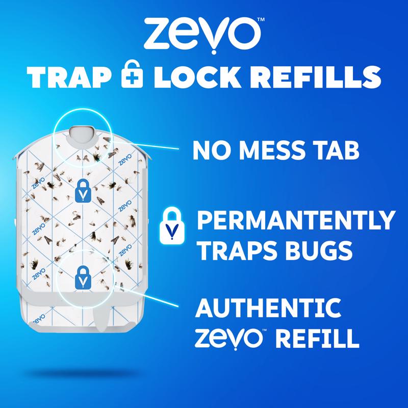 Zevo Refill Kit 4 in. W X 7 in. L Gray/White 2 ct, Pack of 6