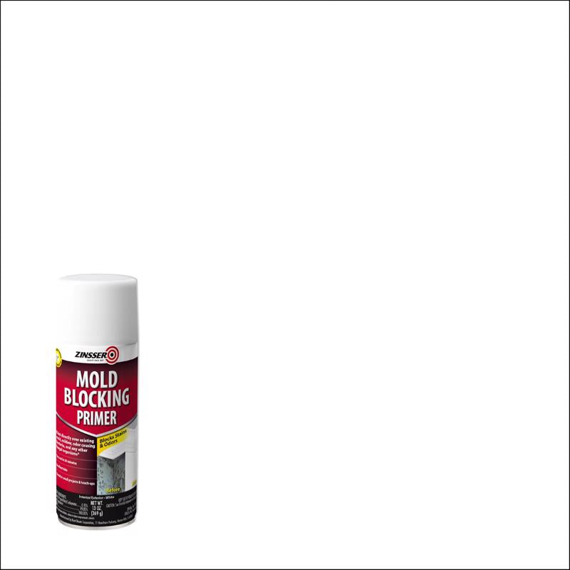 Zinsser Mold Blocking White Water-Based Alkyd Spray Primer 13 oz, Pack of 6